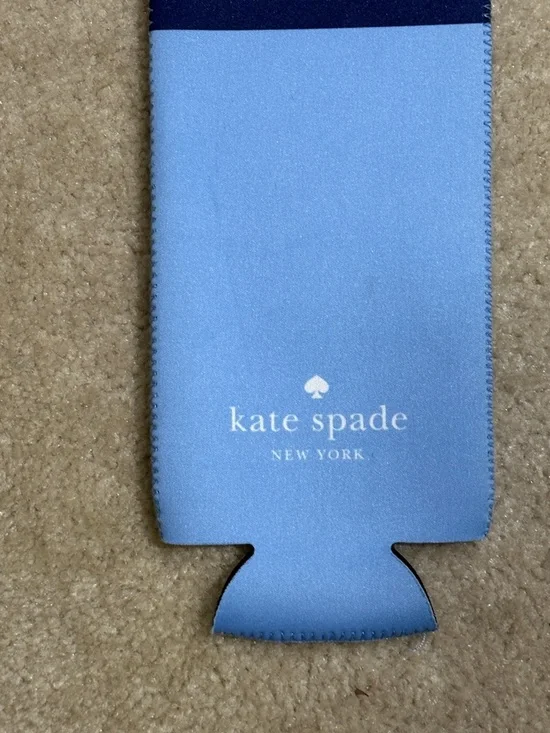 kate spade Light Blue and Navy Striped Neoprene Bottle Tote - Picture 4 of 9